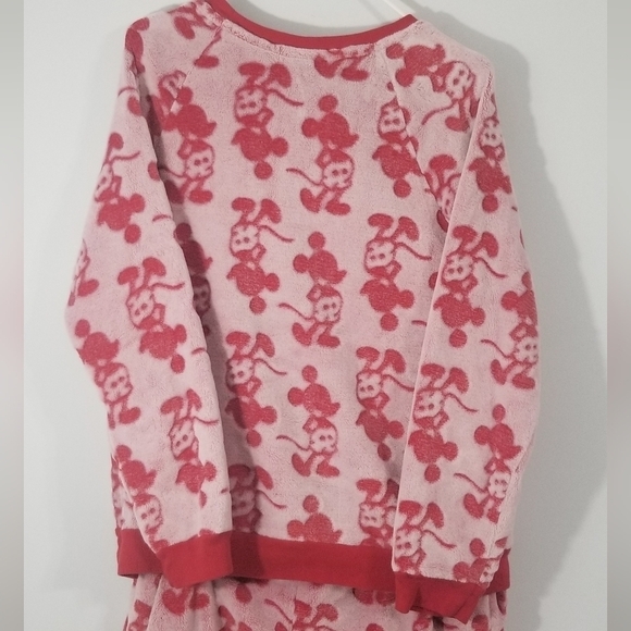Disney Mickey Mouse Pajama Set. Sweater & Elastic Band Pocketed Sweatpant Size M - Picture 3 of 7